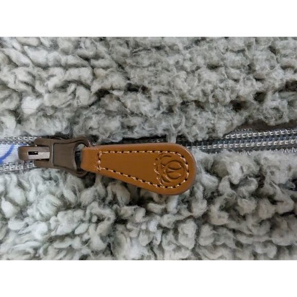 USA Palm Reversible Sherpa 1/4zip Grey Sherpa Wave Print Missing Tag (L) Mens - Picture 8 of 8